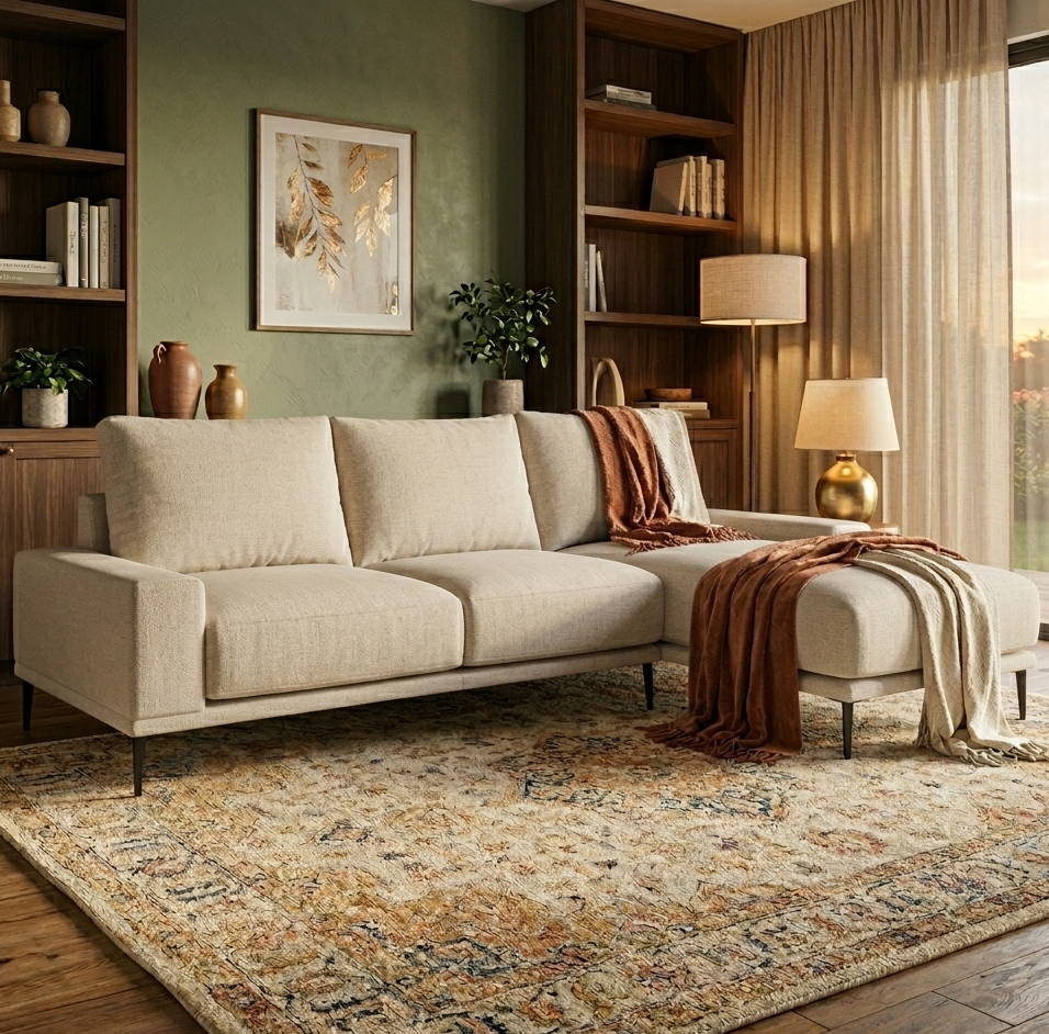 Sofá seccional lino