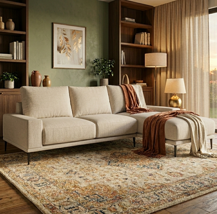 Sofá seccional lino