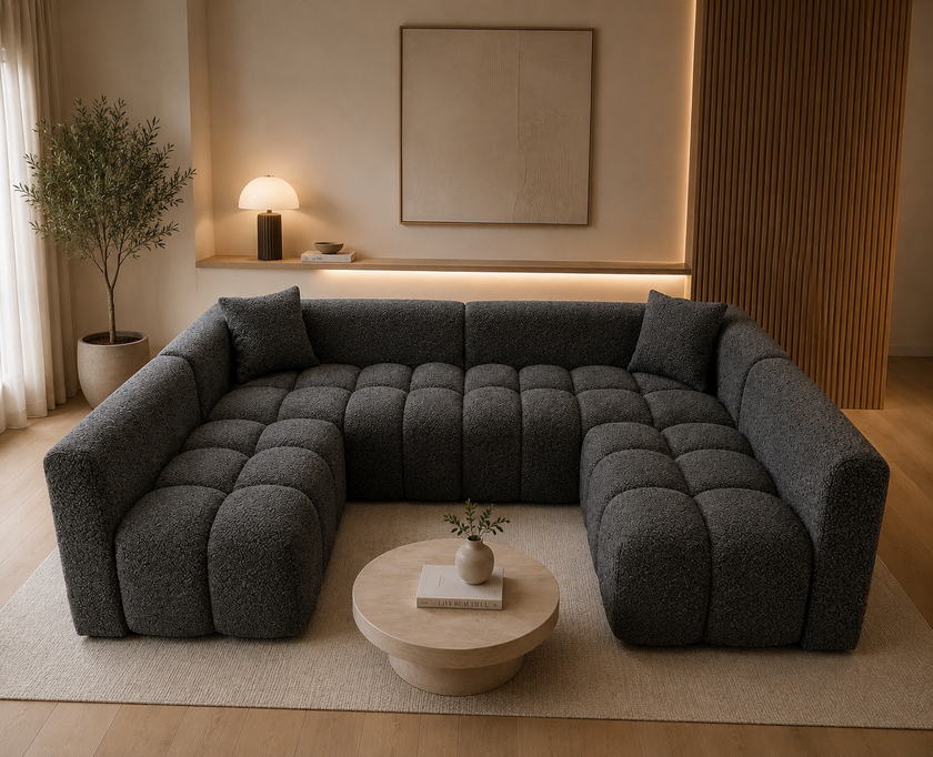 Sofá seccional 5 cuerpos Chenille verona | Olympo U