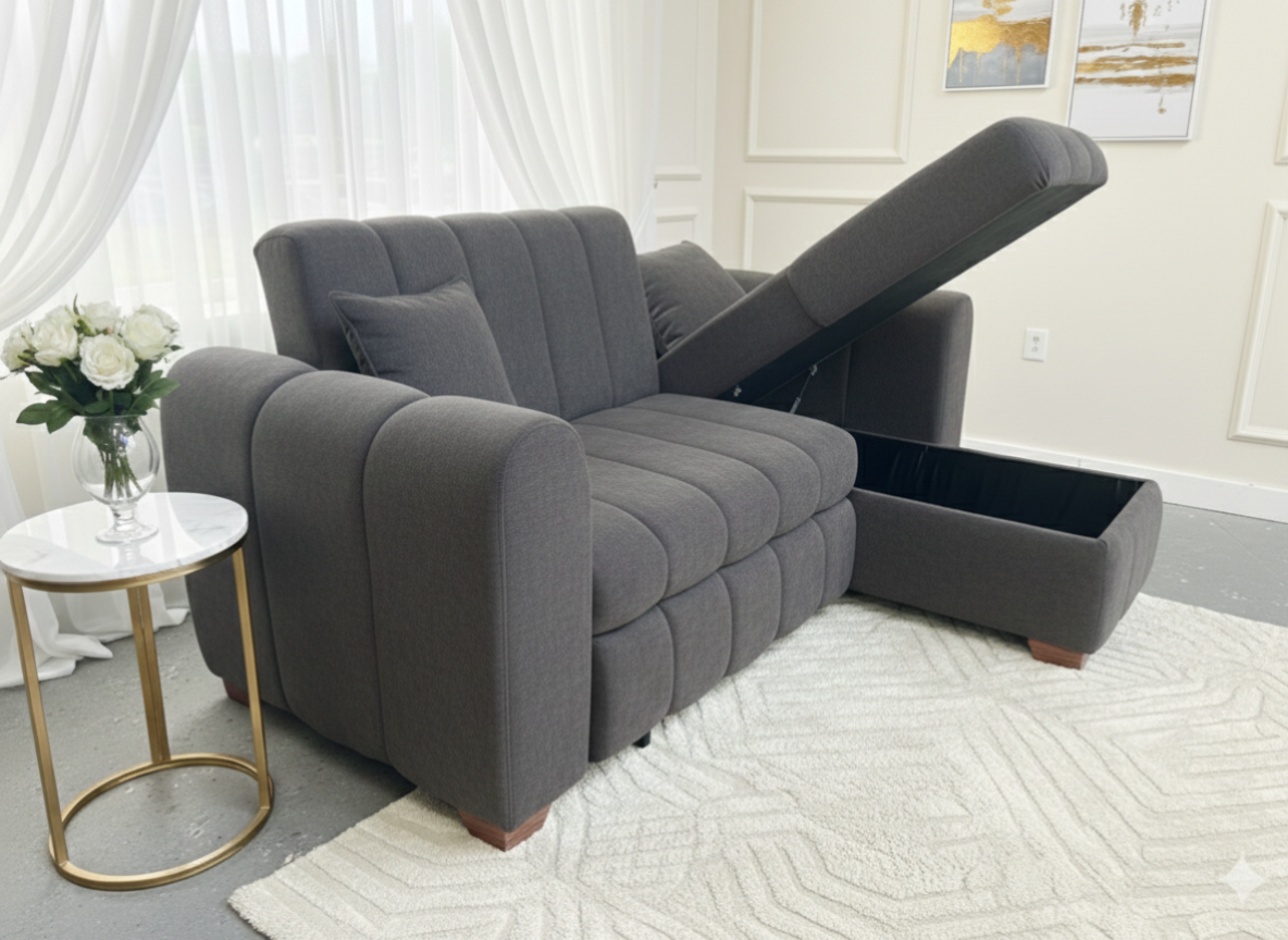 Sofá cama Baúl 2 plazas Chenille Charleston | Athenas