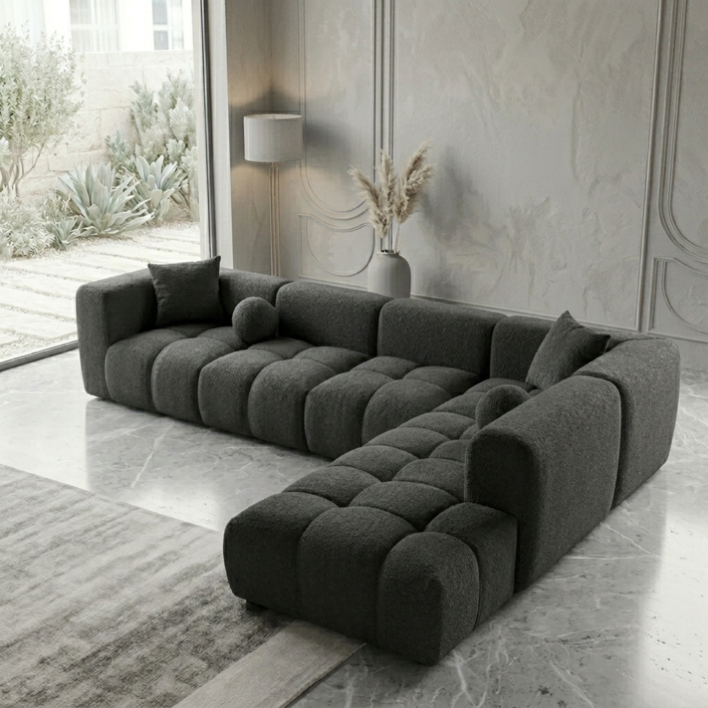 Sofá seccional 5 cuerpos Bouclé París | Olympo XL