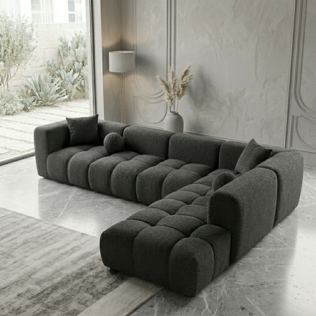 Sofá seccional 5 cuerpos Chenille Dallas | Olympo XL