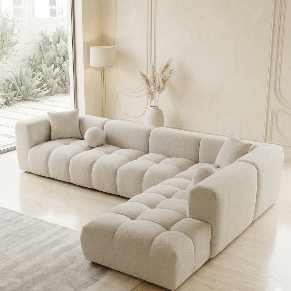 Sofá seccional Chenille