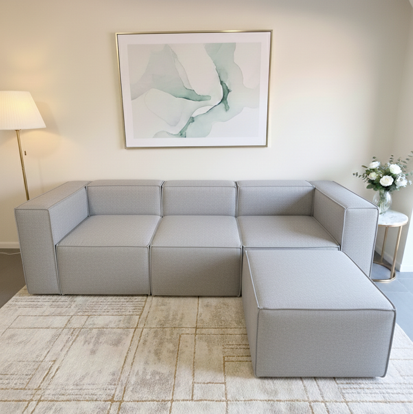 Sofá seccional 4 cuerpos Felpa | Pireo