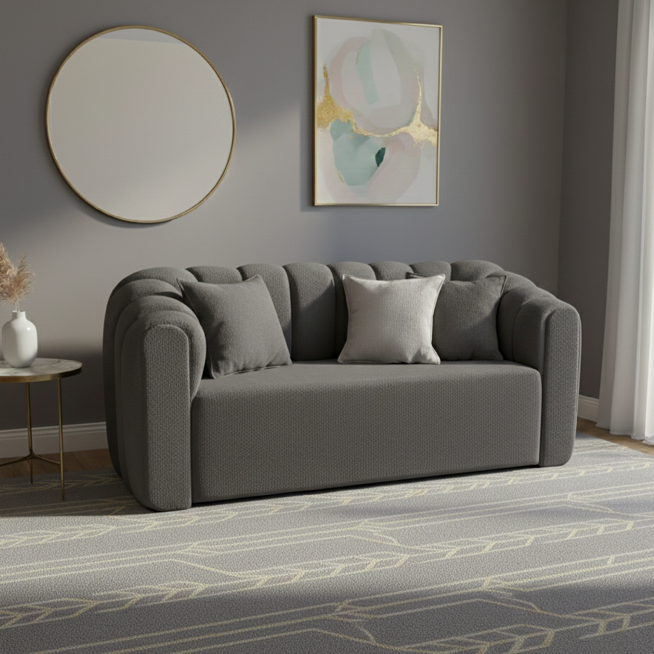 Sofá lineal 2 cuerpos Chenille Charleston | Santorini