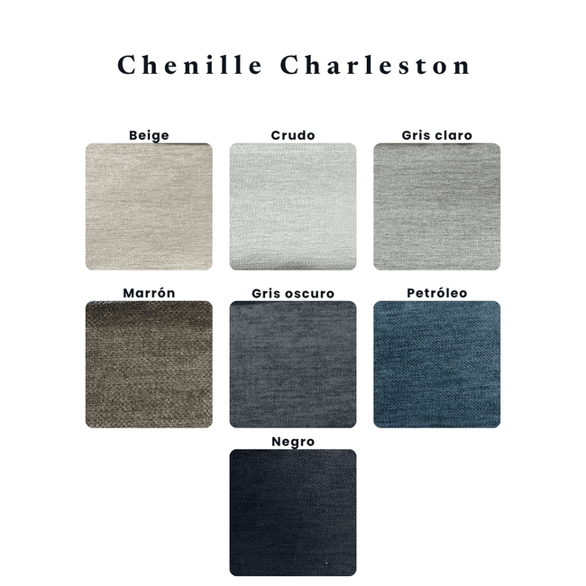 Sofá lineal 3 cuerpos Chenille Charleston | Mónaco