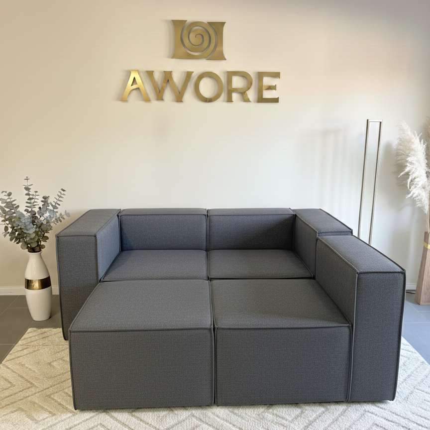 Sofá seccional 4 cuerpos Felpa | Pireo