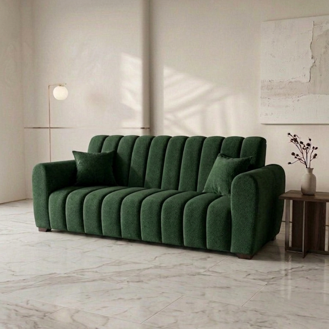 Sofá lineal 3 cuerpos Felpa | Mónaco