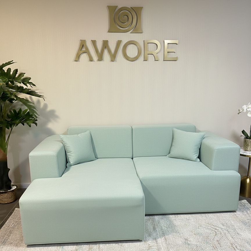 sofá perla color menta