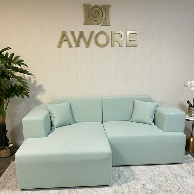 sofá perla color menta